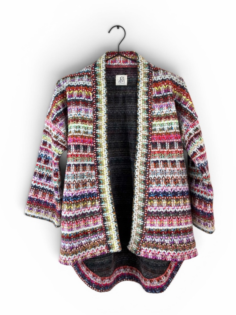 Anthropology Kimono Cardigan Multicolor Open-Front Knit Sweater